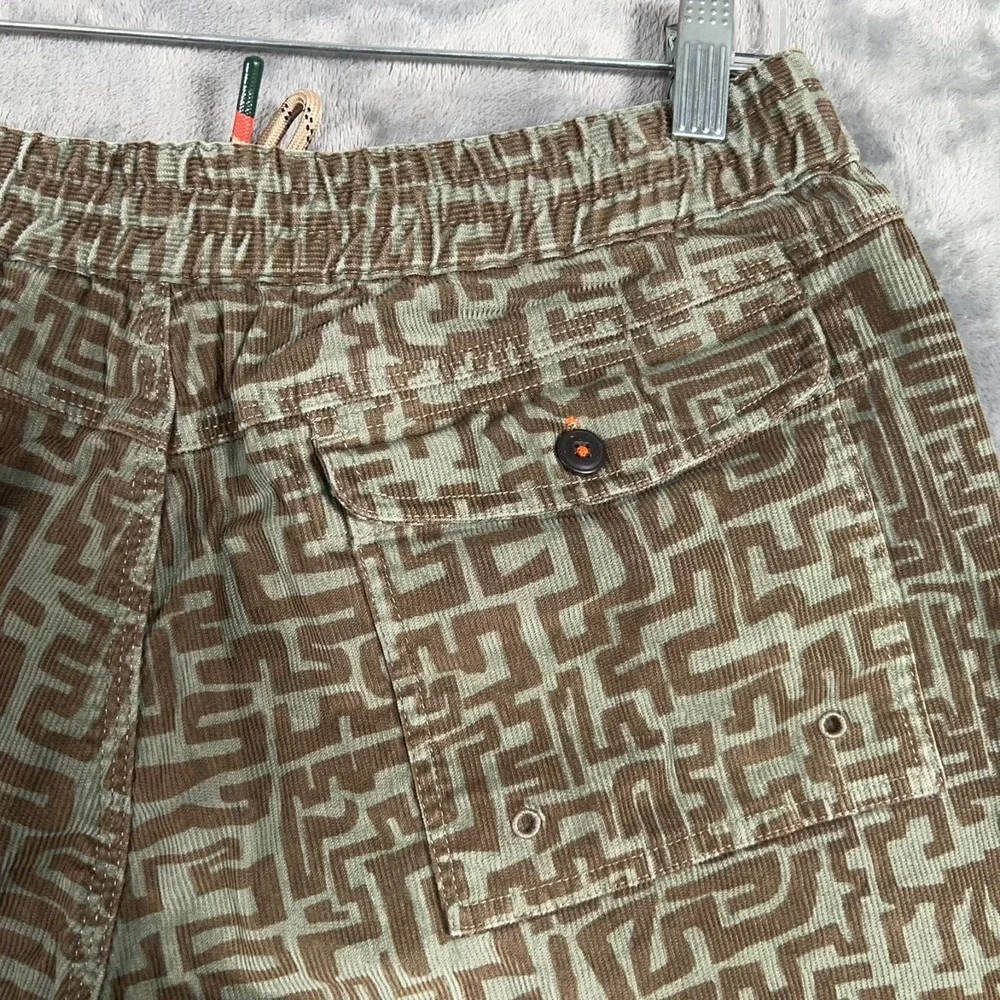 Howler Brothers Bros Pressure Drop Corduroy Shorts Mens 32 New Green Snake Maze